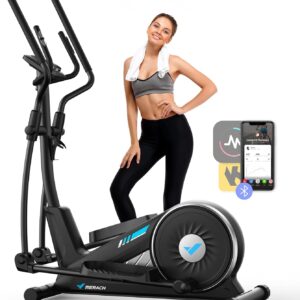 MERACH Elliptical Exercise Machine for Home Use, Elliptical Machine with Hyper-Quiet Magnetic Drive System, 16-Level Resistance Adjustment, 15.5IN Stride, 350LBS Loading Capacity, MERACH App