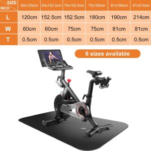 Bike Mat,Treadmill Mat,For Walking Pad,Elliptical,Exercise Bikes, Stationary Cycles,Spin Bike,Under Exercise Bike Trainer Pad for Indoor Stationary Gym Fitness Equipment Hardwood Floor Protector