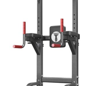 SogesHome Adjustable Pull Up Bar & Dip Station, Heavy Duty 500LB Capacity Multifunctional Home Gym Fitness Equipment for Strength Training, Push Up Stand for Arm, Back, Core & Full Body Workout