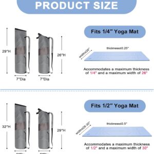 Explore Land Oxford Yoga Mat Storage Bag with Breathable Mesh Window and Large Pockets