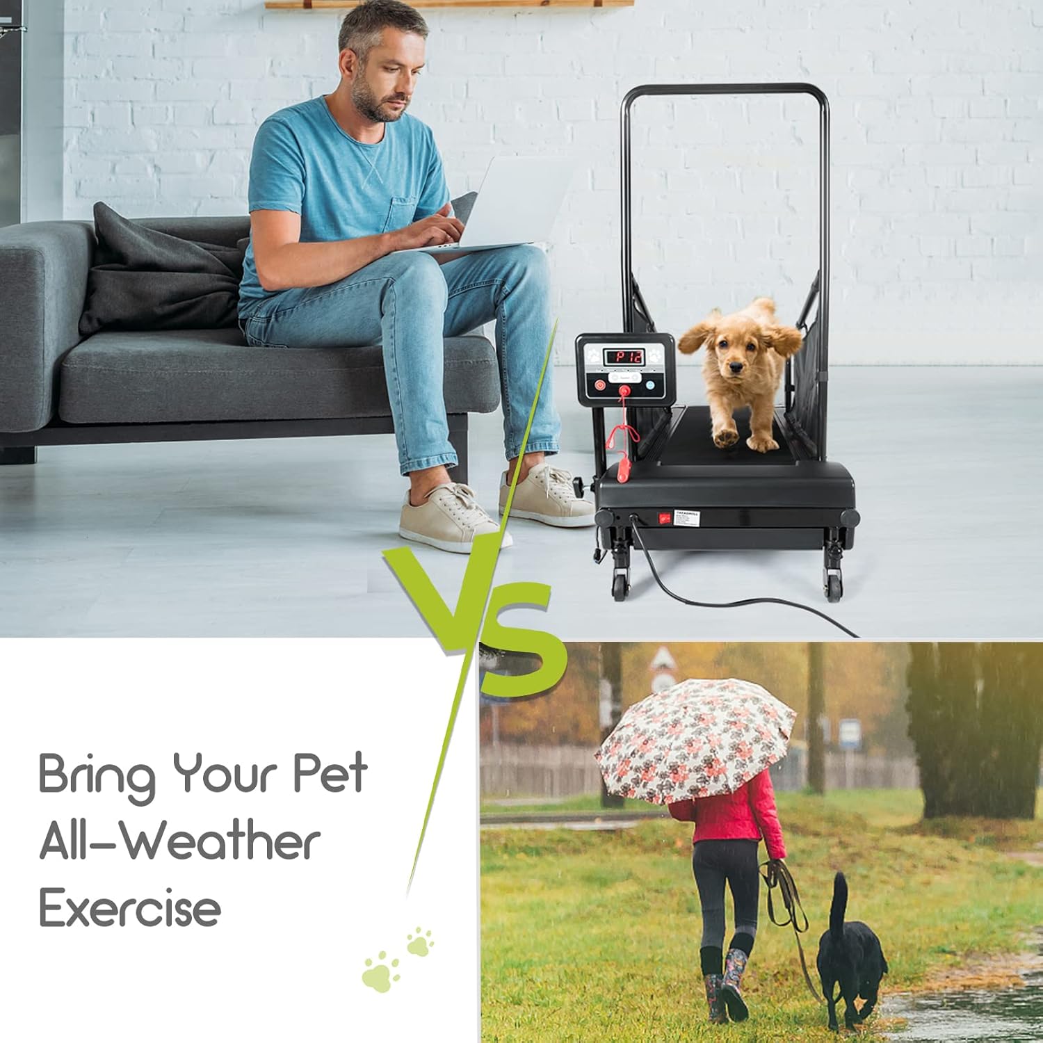 GYMAX Dog Treadmills for Small/Medium Dogs - 220 LBS Pet Runner with 65.5 FT Remote, Rotatable LCD Monitor, Adjustable Incline, 3 Countdown Modes & Wheels, Dog Running Machine for Indoor Exercise - Image 9