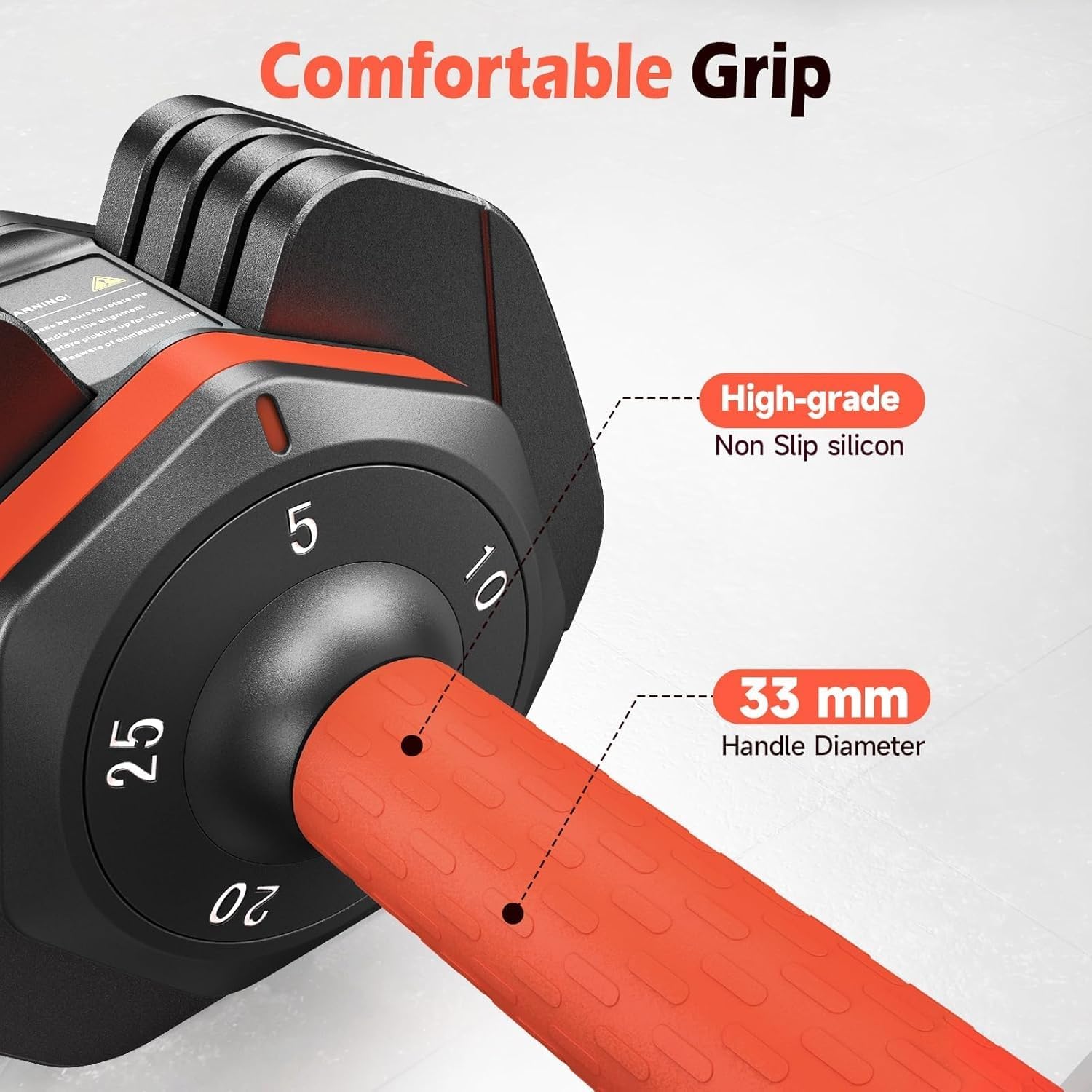 25LB 55LB Adjustable Dumbbells Set, 5LB to 25LB Dumbbell Pair,15LB to 55LB Weight Set of 2, Home Gym 50lbs/110lbs, Anti-Slip Handle for Exercise Equipment - Image 6