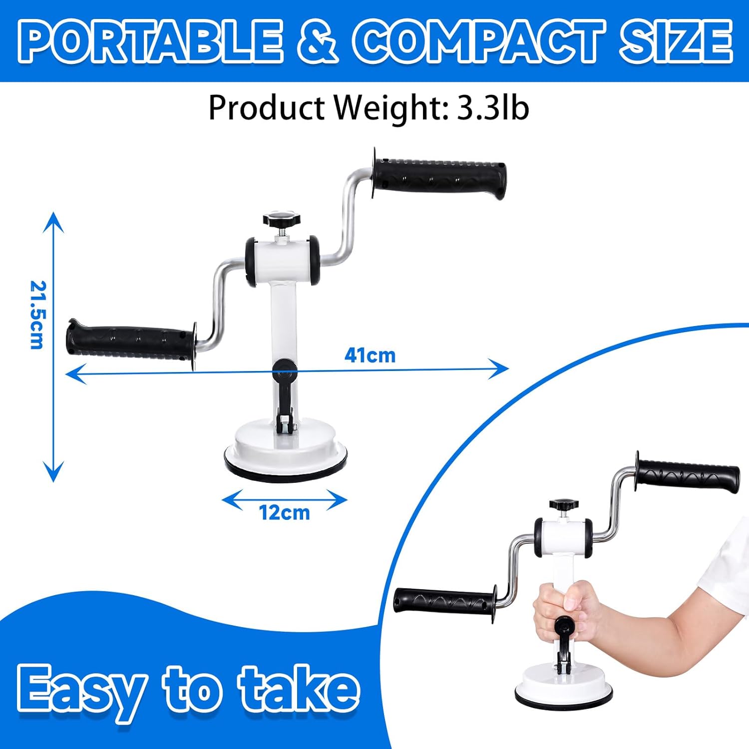 Arm Bike for Physical Therapy | Portable Rehabilitation Exerciser for Arm and Shoulder Workout, Home Fitness Equipment for Seniors with Strong Suction - Image 6