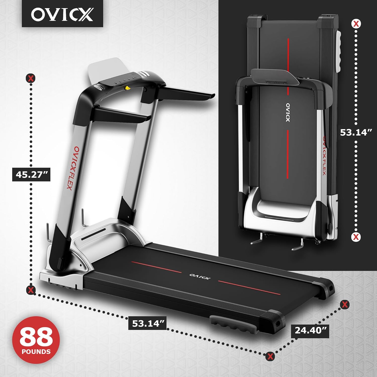 OVICX Foldable Treadmill for Home Apartment - Image 3