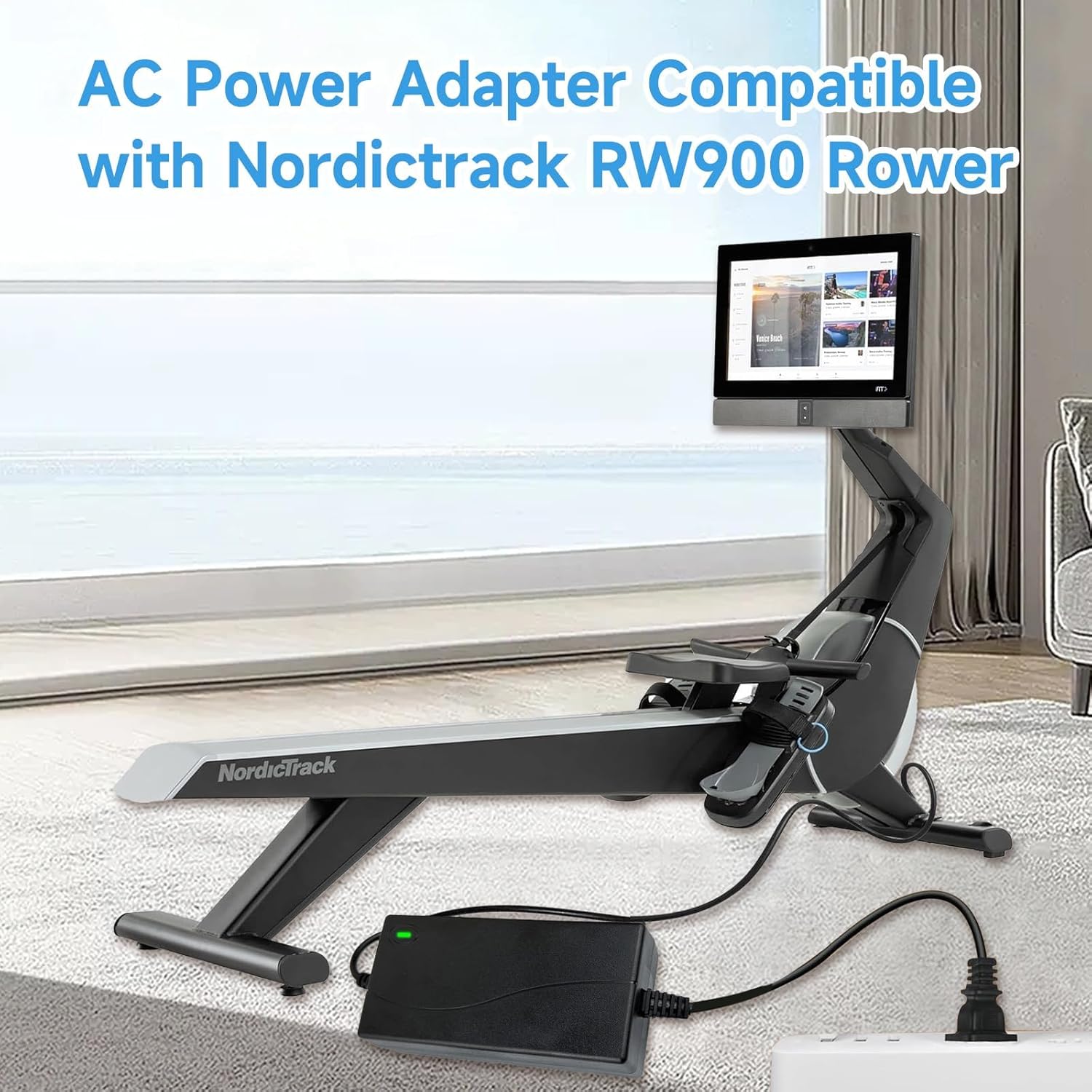 12V Power Adapter Compatible with NordicTrack RW900 Rower for NTEVRW159200 NTRW191470 NTRW191471 NTRW191472 NTRW191473 Rowing Machine DC12V Power Adapter Supply Cord Replacement - Image 3