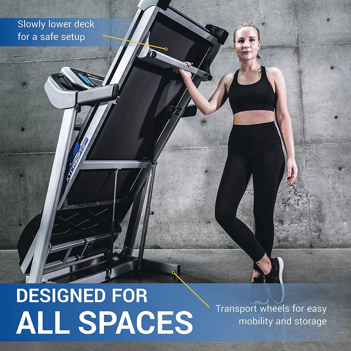 XTERRA Fitness Sport Series Premium Folding Smart Treadmill, Handlebar Speed and Incline Controls, Large XTRASoft Cushioned Running Deck, Built-in FTMS-Enabled Bluetooth with XTERRA+ Fitness App - Image 8