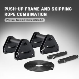 Leikefitness Push-up Stand + a pair of rope skipping. Pushup Bars Non-Slip Base Exercise Home Workout Equipment. Push Up Bar Non-Slip Base Pushup Handles Fitness Push Up Bars for Men & Women with One Pair Of Rope Skipping