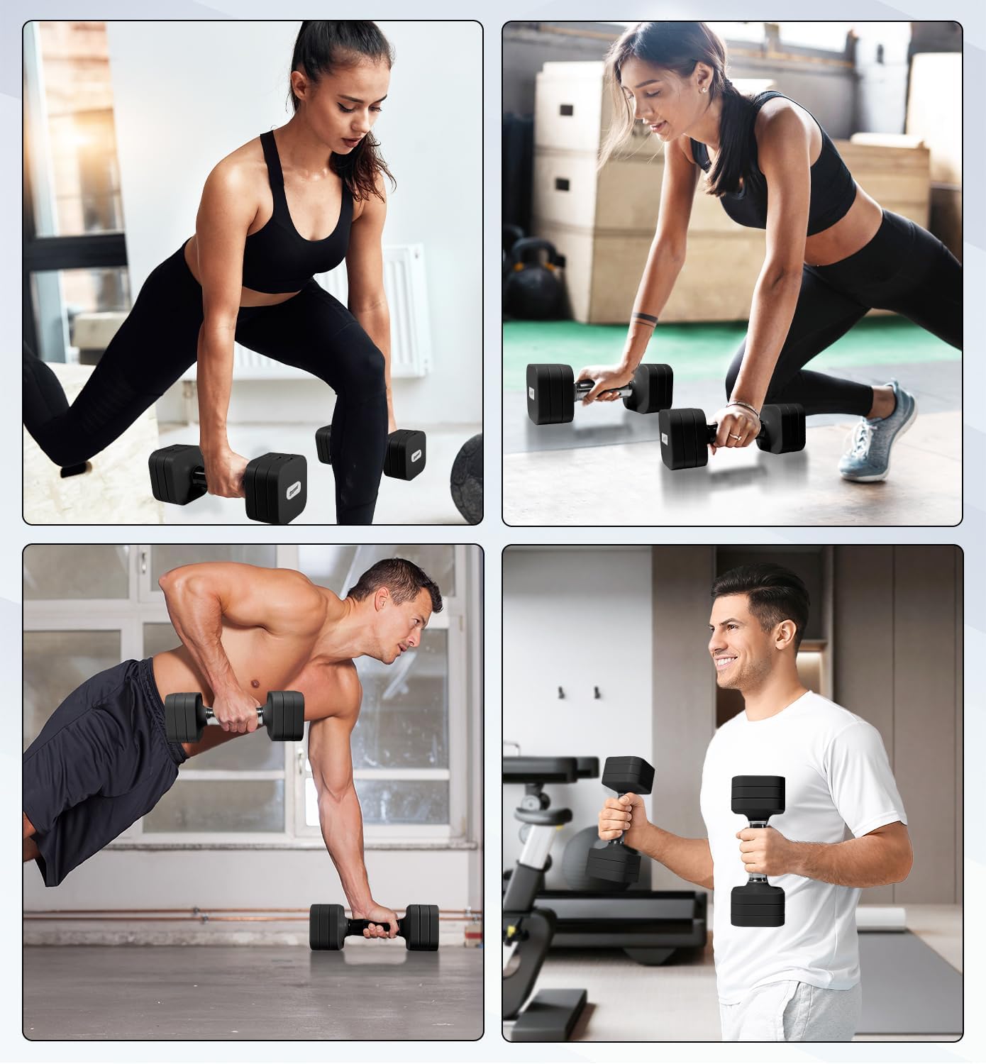 15LB 20LB 40LB 50LB Adjustable Dumbbell Set Free Weights Dumbbells Set for Women Men Hand Weights Sets Adjust Dumbbell Weight Sets for Home Gym Exercise Workout Strength Training Equipments - Image 5