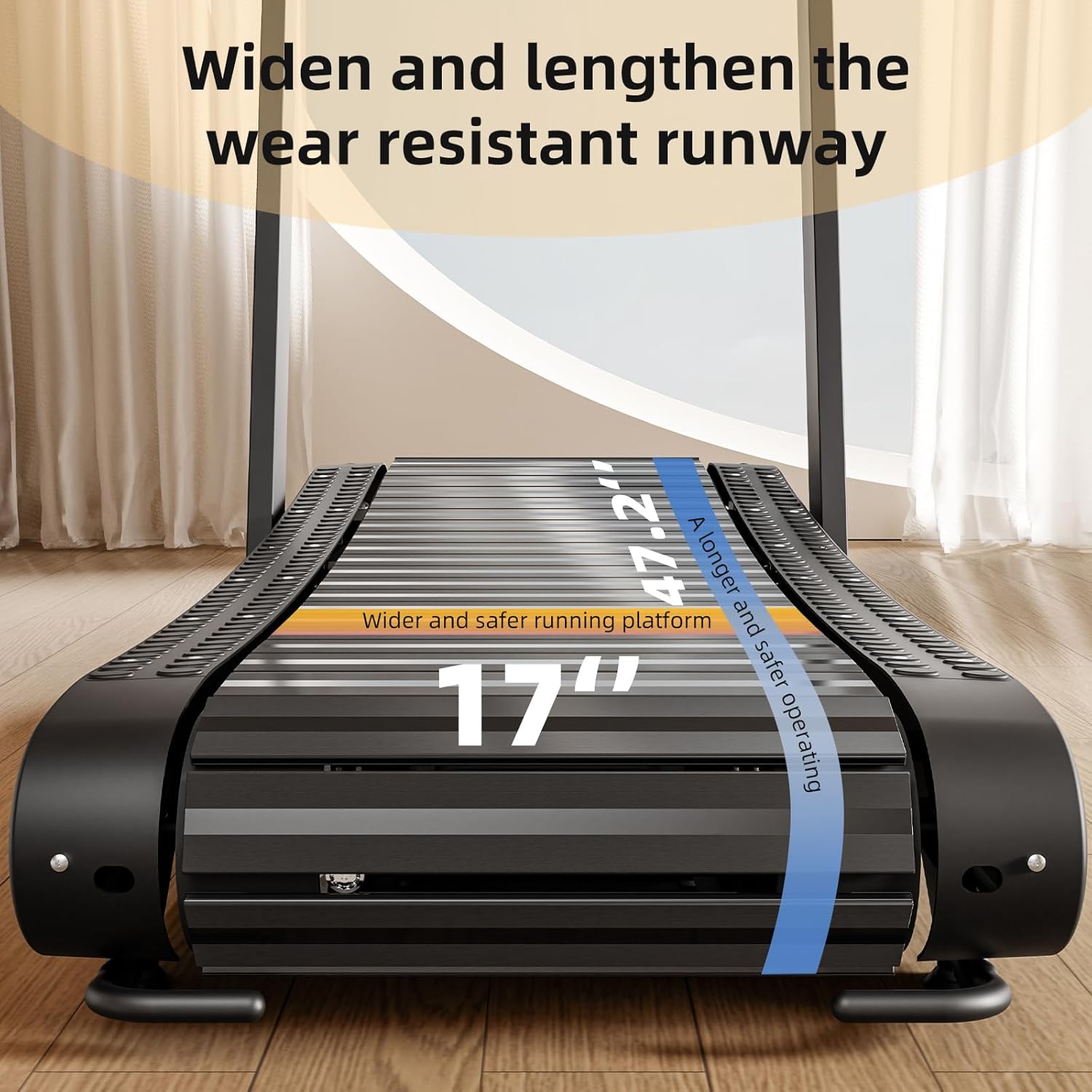 Curved Treadmill, Curved Treadmills Home, Non-Electric Motorized Treadmill-300 LBS Capacity,No Assembly Required Self-Generated Curved Treadmill Exercise Treadmills - Image 4