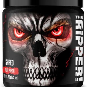 JNX SPORTS The Ripper! Shredding Thermogenic Fat Burner – Fruit Punch 30 Servings | Advanced Fast Acting Thermogenic Pre-Workout, Appetite Suppressant for Men & Women