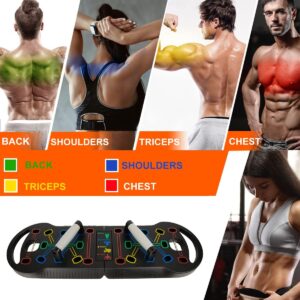 HOTWAVE Push Up Board Fitness, Portable Foldable 20 in 1 Push Up Bar at Home Gym, Pushup Handles for Floor. Professional Strength Training Equipment For Man and Women,Patent Pending