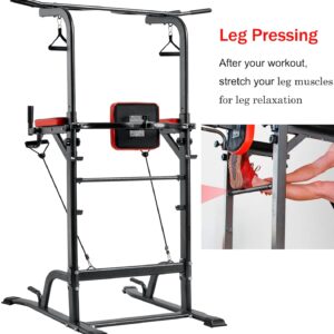 Power Tower Pull Up Bar Station Multi-Function Adjustable Strength Training Equipment Home Gym Strength Training Workout Equipment 440LBS