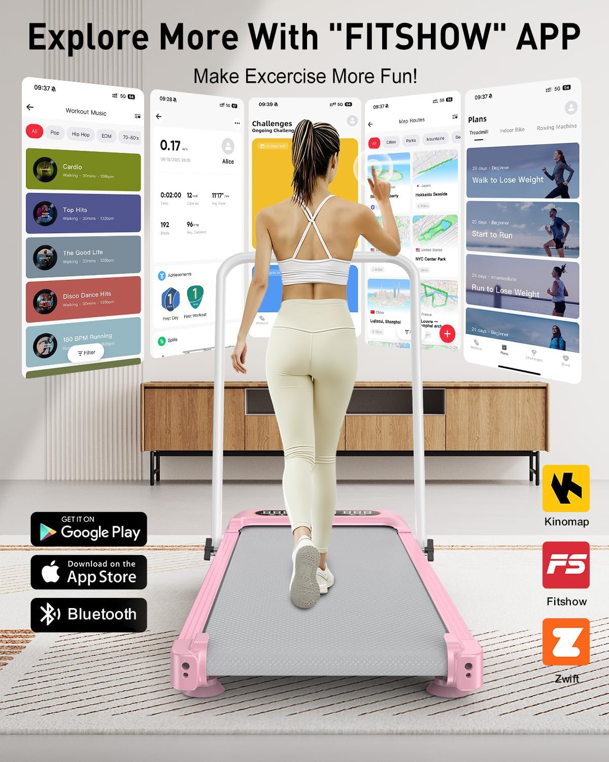Walking Pad with 8% Incline, Upgrade 3.5HP Low Noise Walking Pad Treadmill with Handle Bar, Trisomy 4 in 1 Portable Treadmills for Home/Office, 330lbs Capacity,Remote Control & LED Display - Image 8