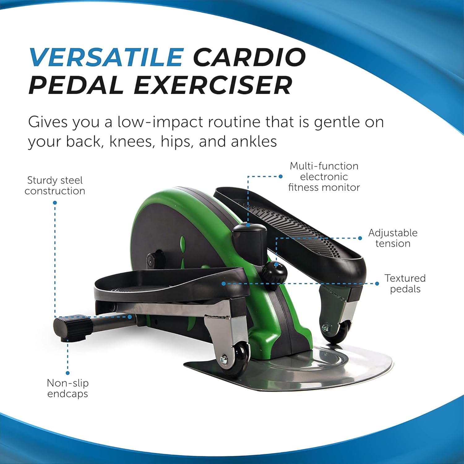 Stamina Inmotion Compact Strider Foot Exercise Machine - Under Desk Elliptical - Standing or Seated Elliptical Fitness Equipment - Image 5