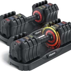 Adjustable Dumbbell Set, 22.5lb 5-in-1 Quick Adjust Dumbbell, Free Weights with Storage Tray for Home Gym, Full Body Workout Equipment for Men & Women