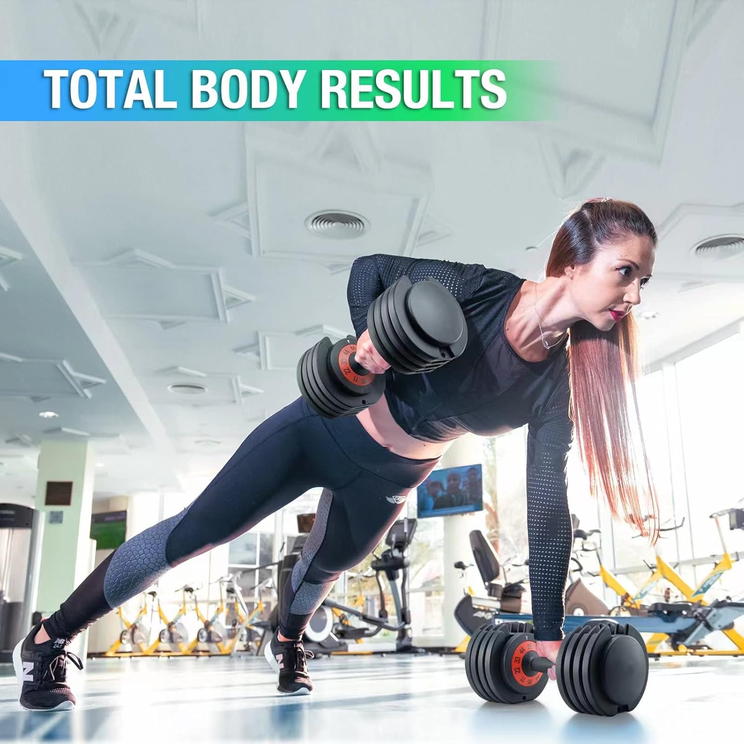 25/55 lbs Pair Adjustable Dumbbells Set, Dumbbells with Anti-Slip Metal Handle for Exercise & Fitness Fast Adjust Weight for Full Body Workout Fitness - Image 7