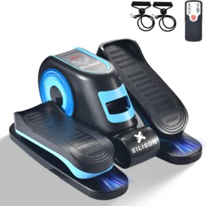EILISON Under Desk Elliptical Exercise Machine – Mini Bike Elliptical for Low Impact Leg & Arm Movement – Quiet Magnetic Resistance, LCD Display – Compact Seated Workout for Seniors