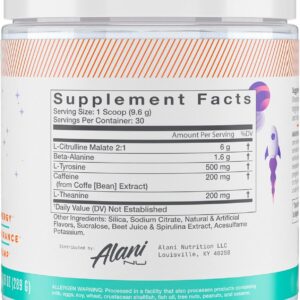 Alani Nu Pre Workout Powder GLAXAY Lemonade, Amino Energy Boost, Endurance Supplement, Sugar Free, 200mg Caffeine, L-Theanine, Beta-Alanine, L-Citrulline, 30 Servings