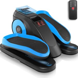 ANCHEER Under Desk Elliptical, Ellipse Leg Exerciser for Seniors Fully Assembled , Electric Seated Pedal Exerciser with Remote Control & 12 Adjustable Speed/Resistance