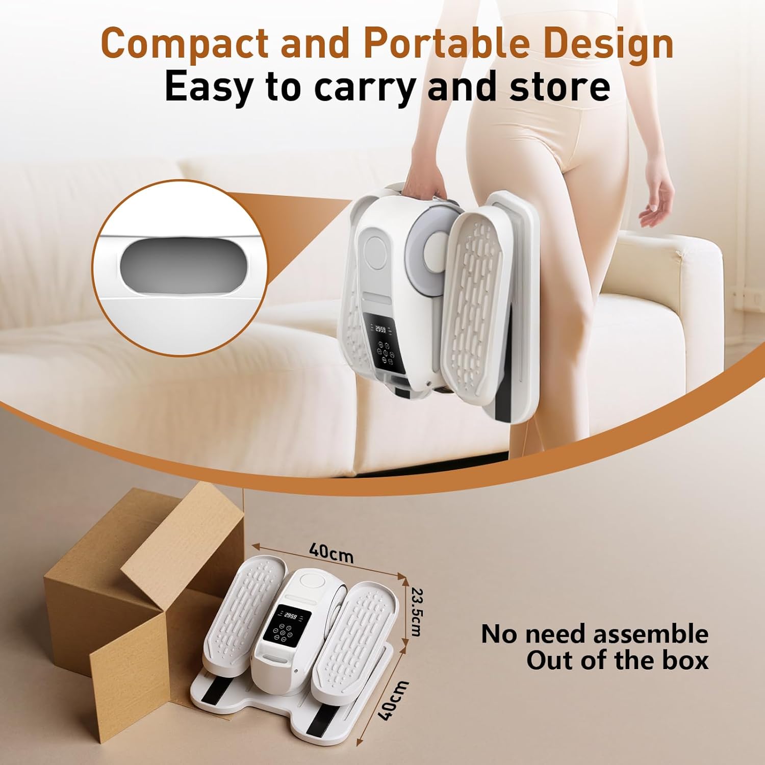 Under Desk Elliptical Exercise Machine,Ellipse Leg Exerciser as Seen on TV,12 Speeds Leg Exerciser While Sitting for Seniors, Portable Electric Seated Foot Pedal Exerciser for Home Office - Image 9