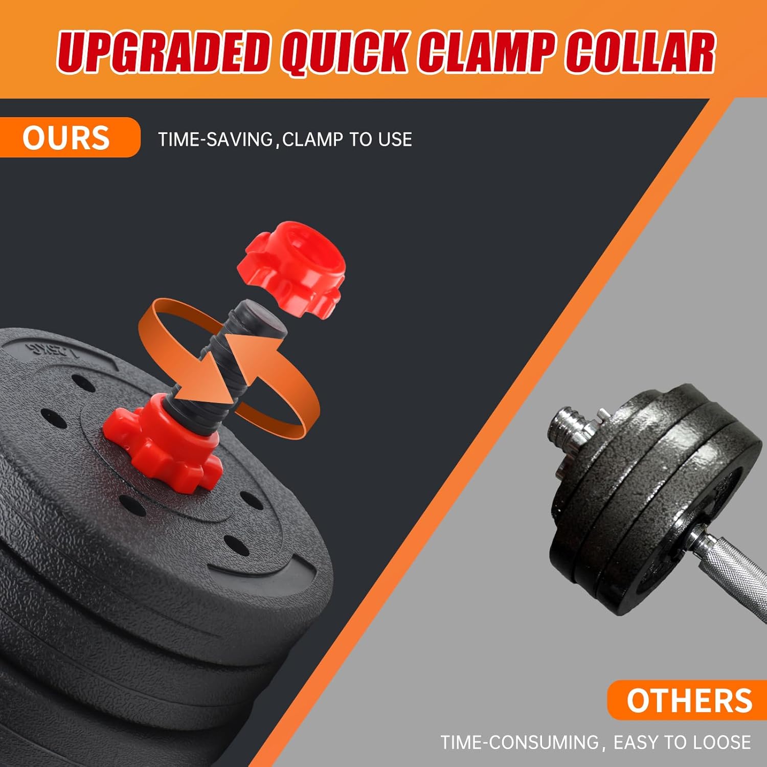 Adjustable Weights Dumbbells Set, 40lbs Free Weights with Connector, Convertible Dumbbell Barbell Push-up Stand Set, 3 in 1 Home Gym Fitness Weight Set for Men and Women - Image 4