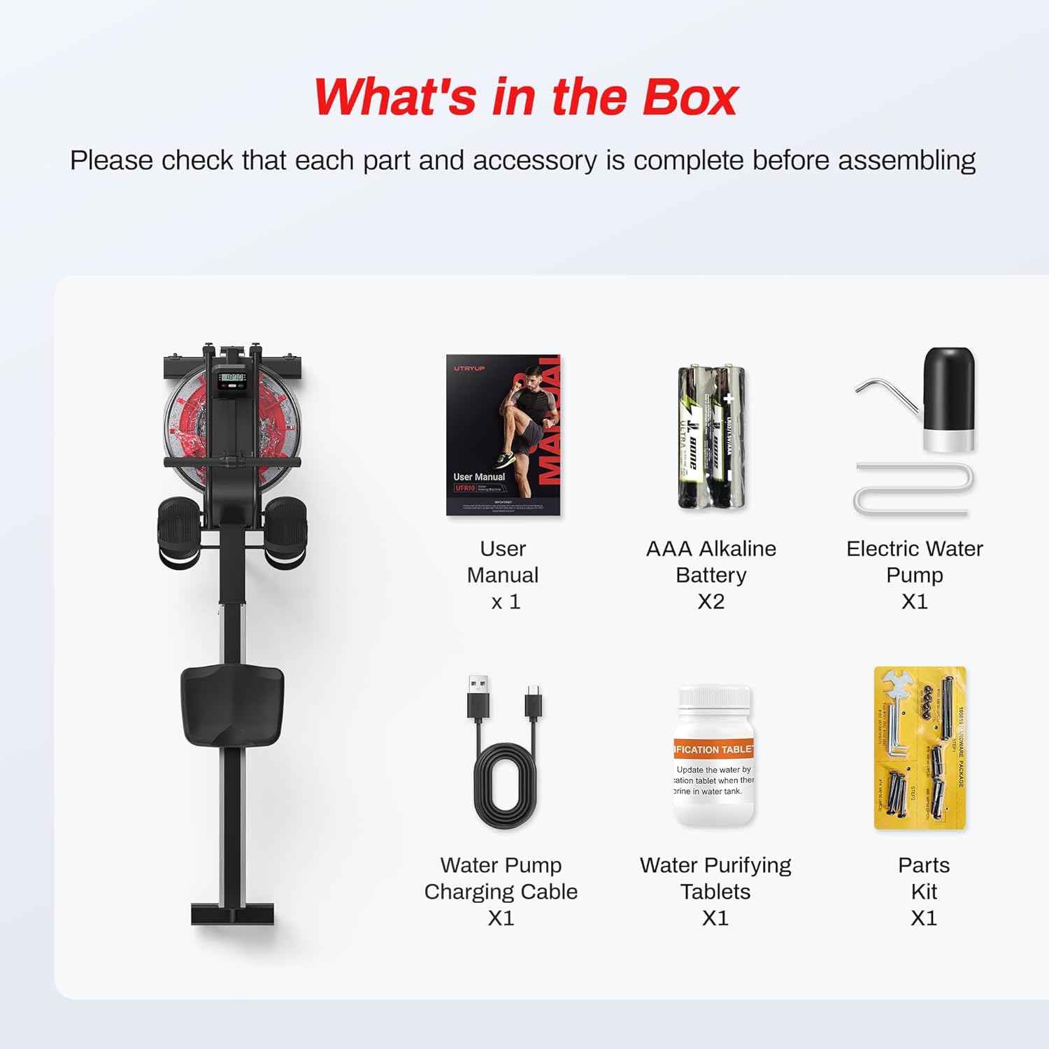 Magnetic Rowing Machines for Home (R05), Water Rowing (R10), 16 Levels of Quiet Resistance Foldable Compact Rowing Machine 350 LB Weight Capacity with Bluetooth, App Supported, Tablet Holder - Image 8