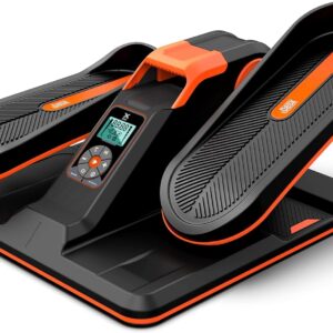 Under Desk Elliptical, Portable Seated Elliptical Exercise Machine, with Touch Screen Control Panel and Remote Control for Home or Office Use. Wireless Connectivity Enabled.