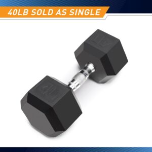 Marcy Rubber Hex Dumbbell – Available for 25lb – 50lb