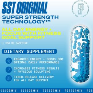 PERFORMIX – SST Original – Pre Workout – 250 mg Caffeine – Energy Supplements – No Crash – Fitness Goals – Nootropic – Timed-Release for All Day Focus, Mood & Energy Boost – Men & Women – 60 Capsules