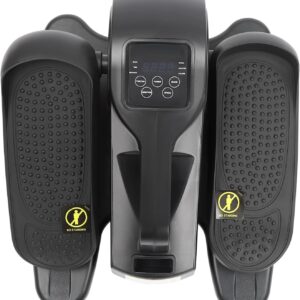 Under Desk Elliptical Machine, Electric Seated Pedal Exerciser, Quiet Mini Ellipse Leg Exerciser w/Display Monitor, Remote Control for Home Workout