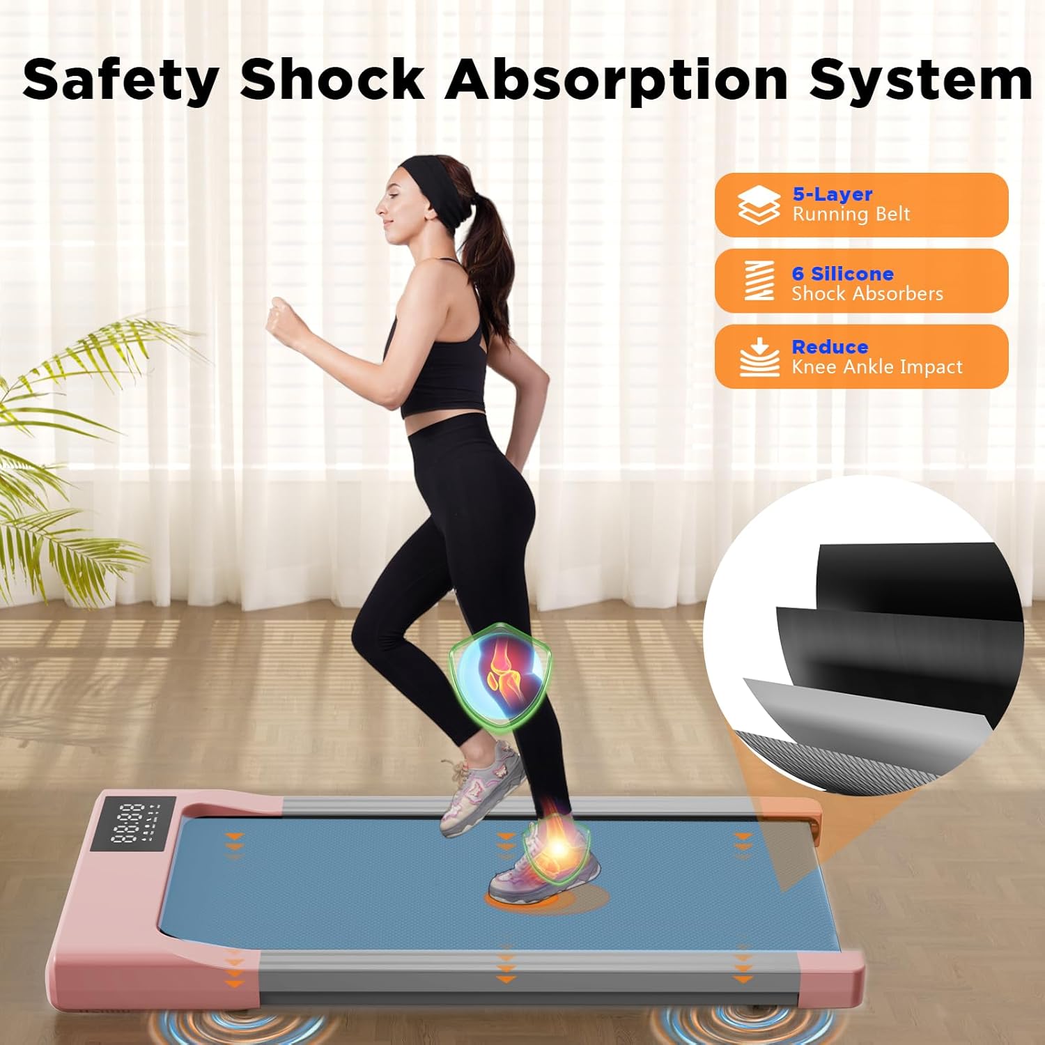 Walking Pad Treadmill, Smart Walking Pads, 2.5HP Under Desk Treadmill for Home Office Use, Remote Control & App-Enabled, No Assembly Required - Image 7