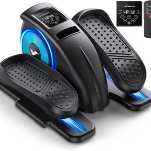 MERACH Under Desk Elliptical Machine, Elliptical Leg Exerciser As Seen On TV for Seniors Adults Fully Assembled, Elliptical Exercise Machine Portable Electric Pedal with Remote Control&12 Auto Mode
