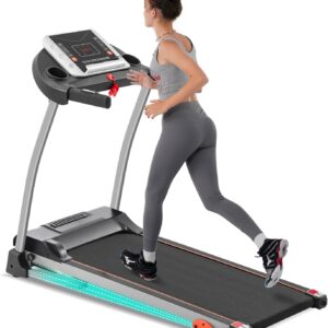 Merax Incline Treadmill with Handle, 3-in-1 Portable Treadmills for Home and Office, Foldable Treadmills with 300 Lbs Weight Capacity, 3.0HP Quiet Walking Treadmill, Quick Speed Button