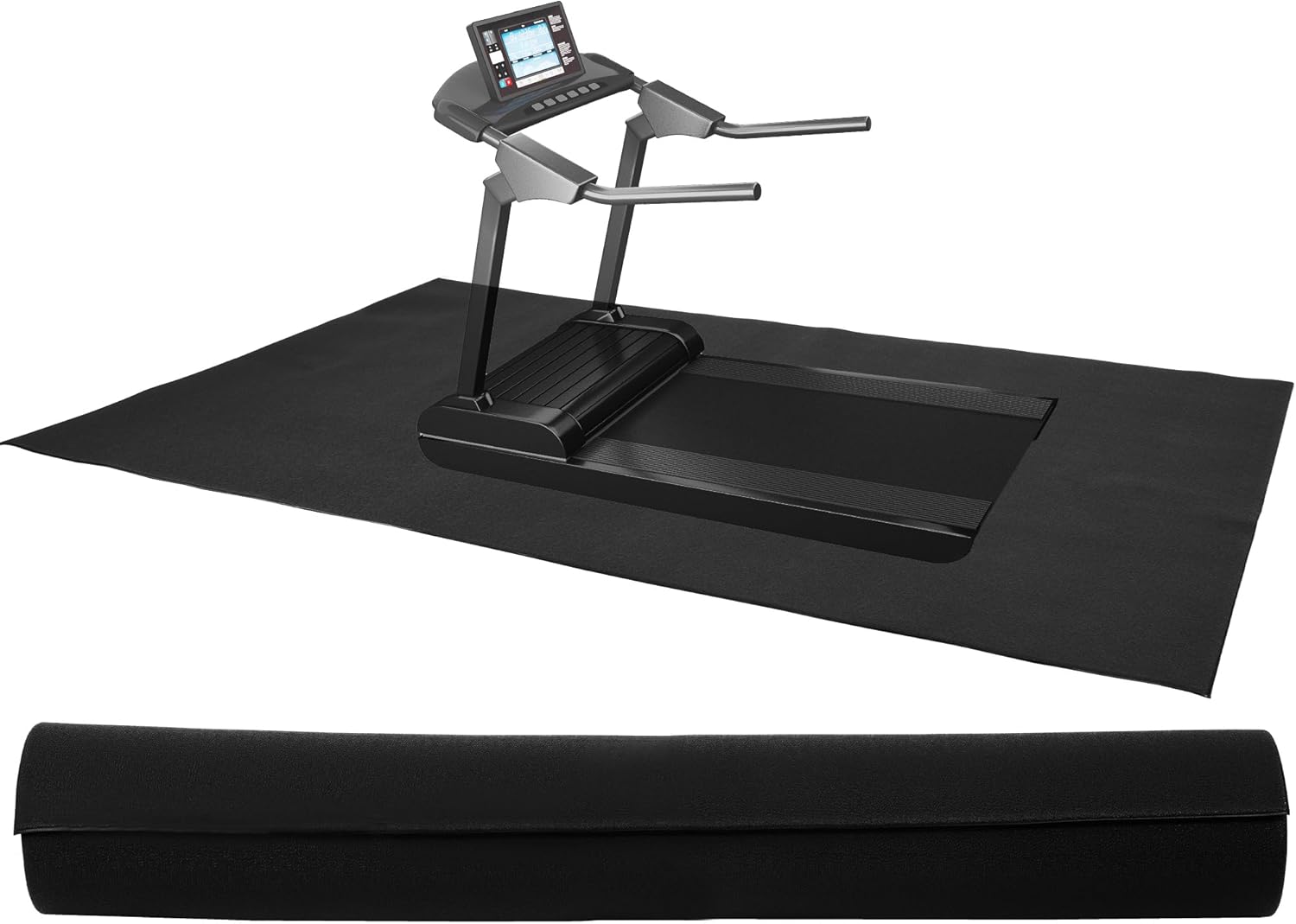 Fitvids High Density Home Gym Treadmill Exercise Bike Equipment Mat, 1/4" Thick, Multiple Sizes