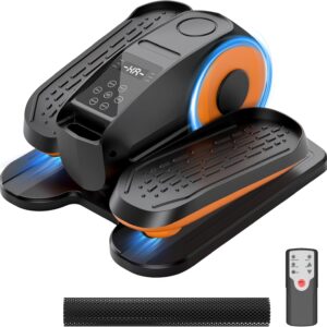 Under Desk Elliptical Machine with Remote Control, 12-Speed Electric Leg Exerciser for Home & Office, Quiet Portable Pedal Exerciser for Adults, Seniors and Everyone Seeking Easy Fitness