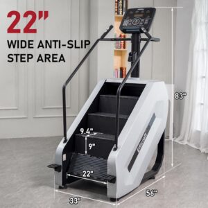 Commercial Stair Climber & Stair Stepper Machine with LED Display, 15-Speed Cardio Stair Master Exercise Equipment for Home and Gym