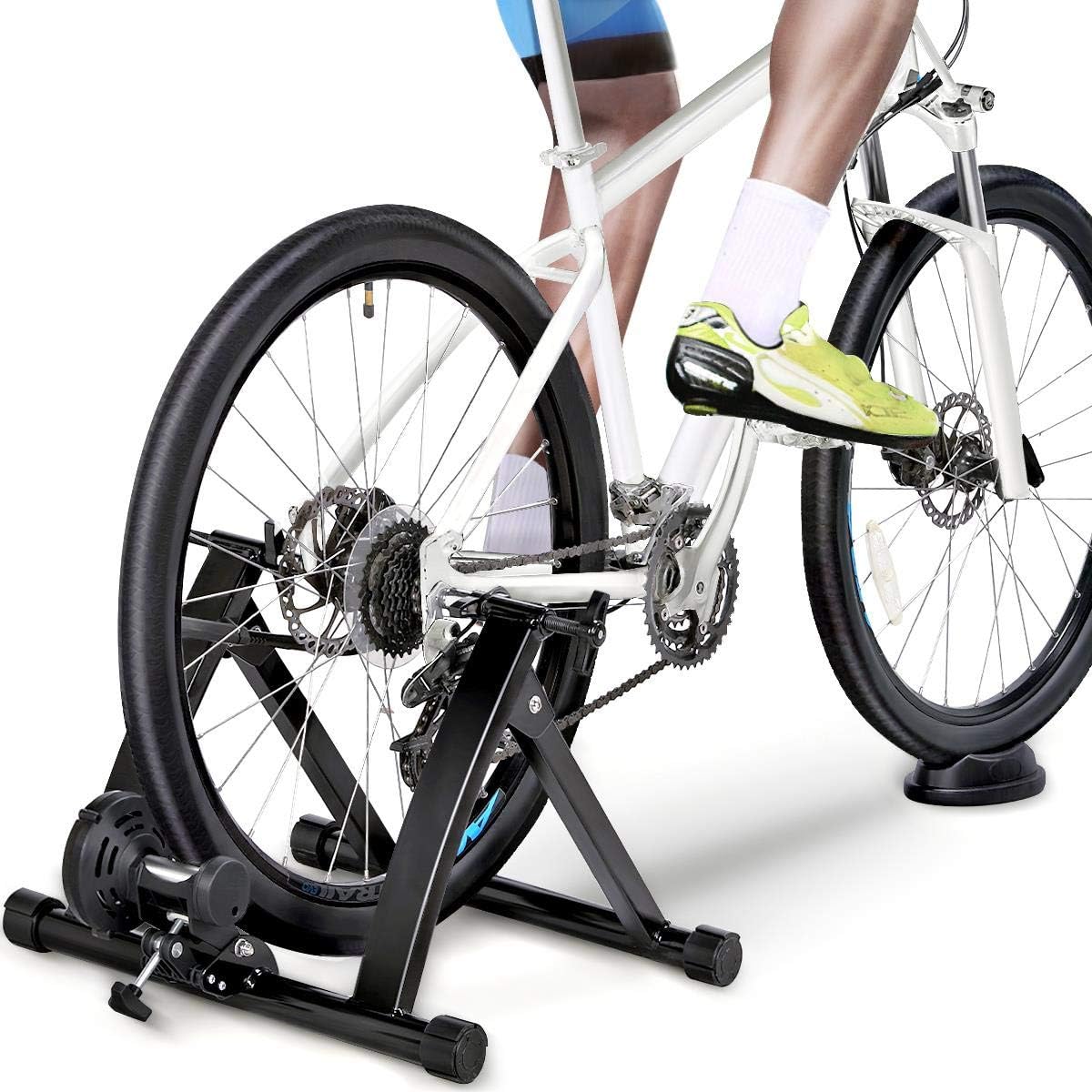 Yaheetech Bike Trainer Stationary Bike Stand Magnetic Bike Trainer Stand for Indoor Riding Premium Steel Bicycle Trainer Accessories Fits for 26in-28in, 700C Wheels - Image 9