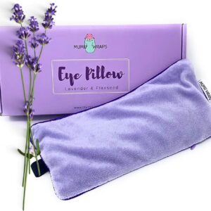 Mumu Wraps Lavender Aromatherapy Weighted Eye Pillow – Ideal for Sleeping, Yoga, and Meditation – Includes Extra Cover – Perfect Self-Care and Relaxation Gift for Women and Moms