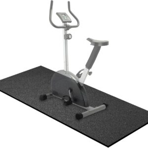 Treadmill Mat, 5’x2.5’/5.6’x2’/6.5’x3’/8’x3′,6mm Thickness Exercise Equipment Mat for Carpet Hardwood Floors, Compatible with Walking Pad,Spin Bike,Elliptical Trainer,Rowing Machine