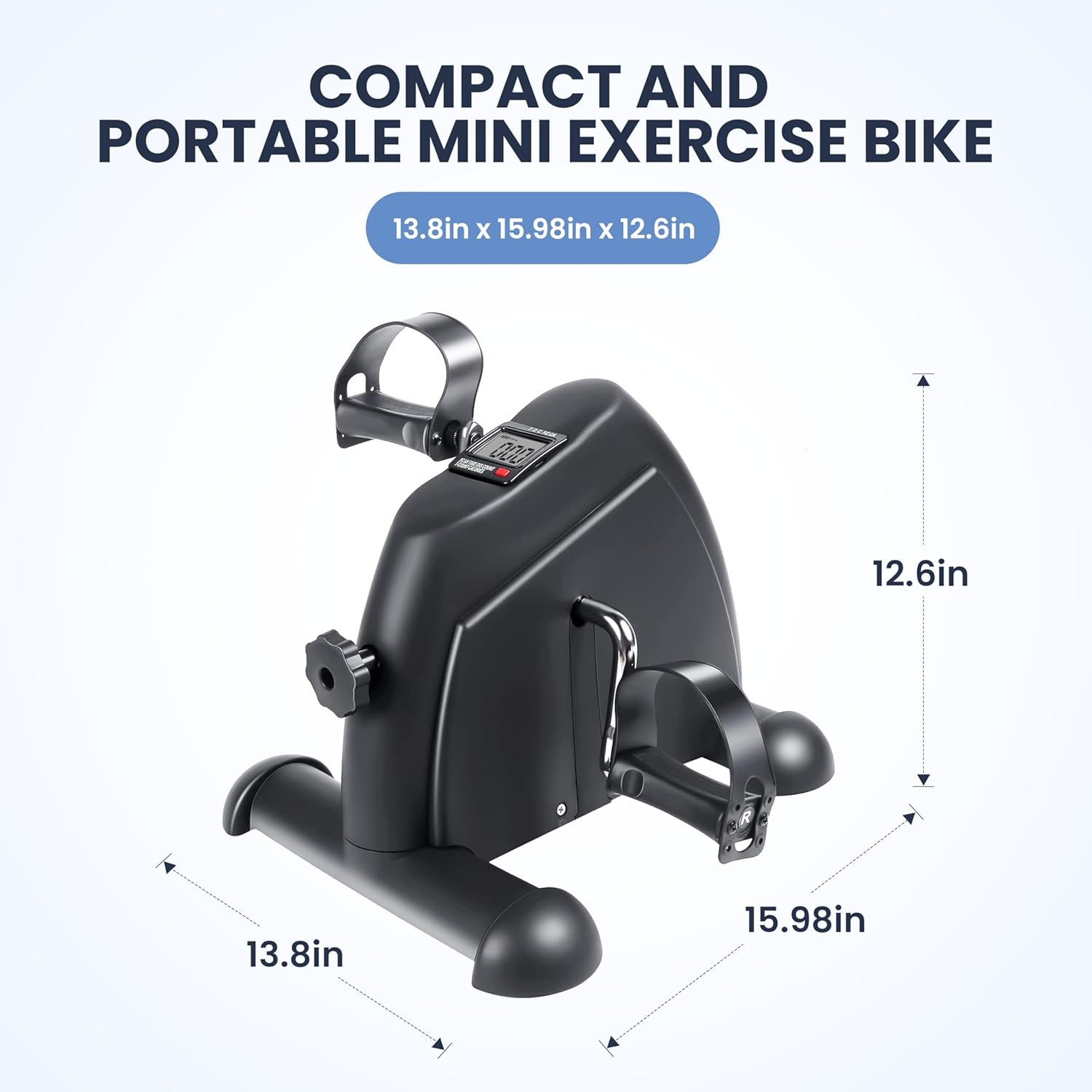 YSSOA Pedal Exercise Bike, Under Desk Bike Pedal Exerciser, Portable Mini Exercise Bike for Arms and Legs Workout, Resistance Adjustable, Lightweight Size for Saving Space - Image 7