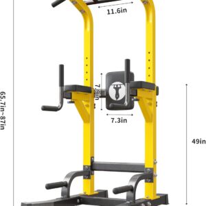 SogesPower Multi-Function Power Tower Pull Up Bar Station Pull Up Dip Station for Home Gym, Adjustable Height Pull Up Bar Stand Dip Bar Strength Training Workout Equipment