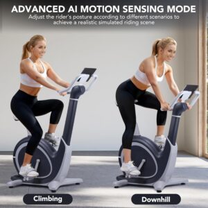 GarveeLife Exercise Bike, Smart Indoor Cycling Bike, Exercise Bike for Home with Magnetic/Auto Resistance, App Data Tracking