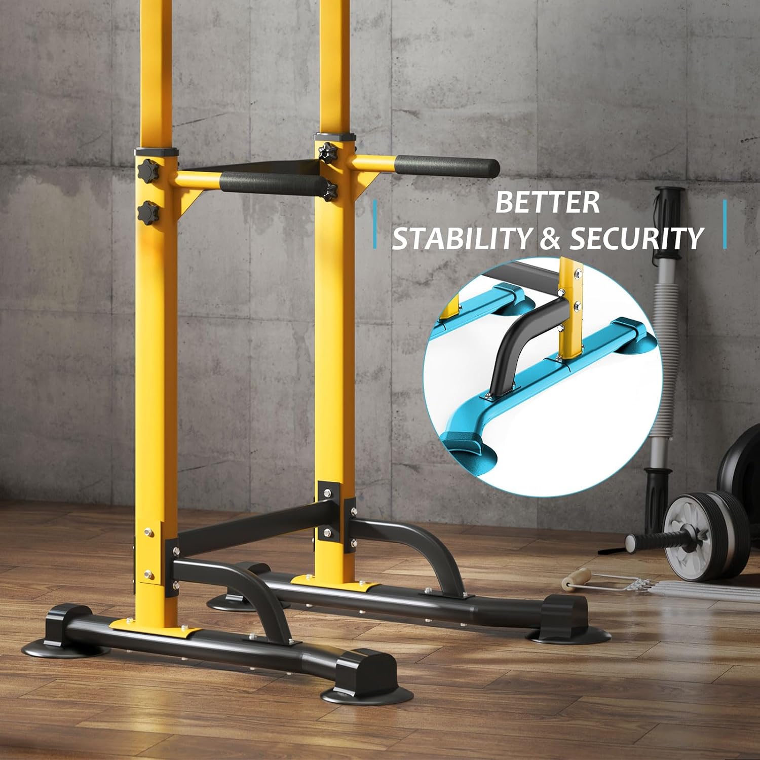 SogesPower Power Tower Dip Station Pull Up Bar for Home Gym Adjustable Height Strength Training Workout Equipment,Pull Up Bar Station - Image 6