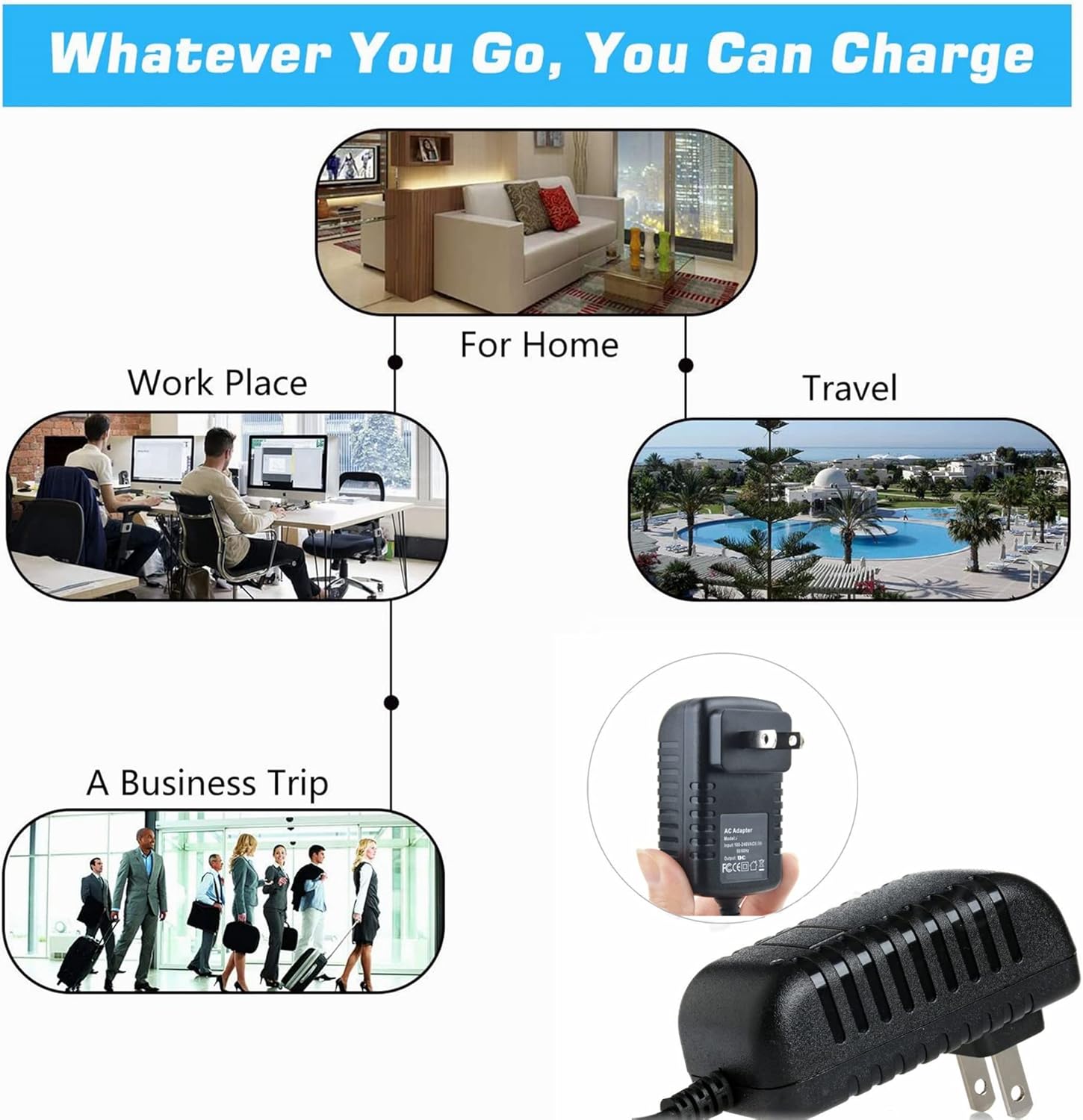 AC Adapter for Golds Gym 380 480 510 595 Stride Trainer Elliptical Power Cord - Image 5