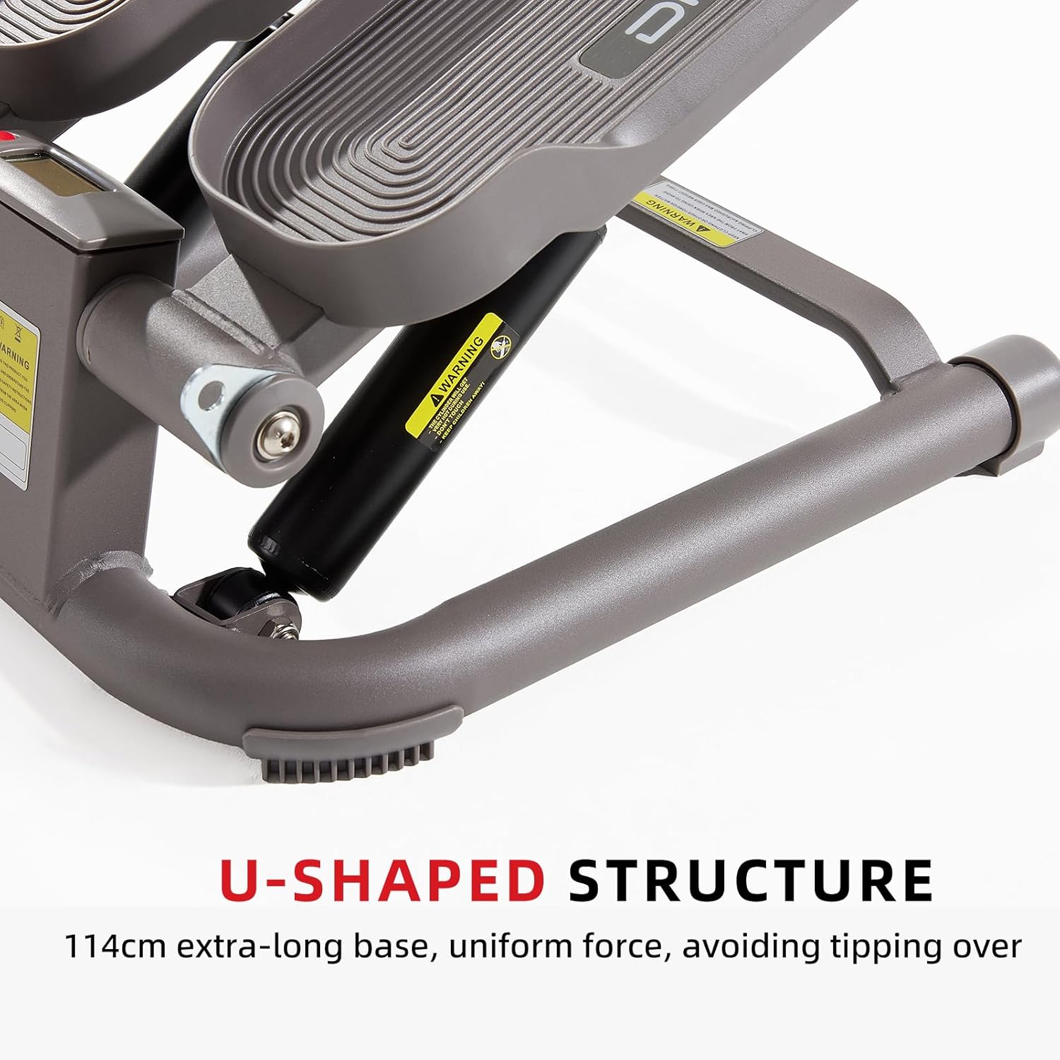 DHT Steppers for Exercise at Home, Mini Stair Stepper with Resistance Band, Workout Equipment with LCD Monitor, Fitness Stepper for Cardio Full Body Workout, for Home Gym(No Resistance Adjustment) - Image 6