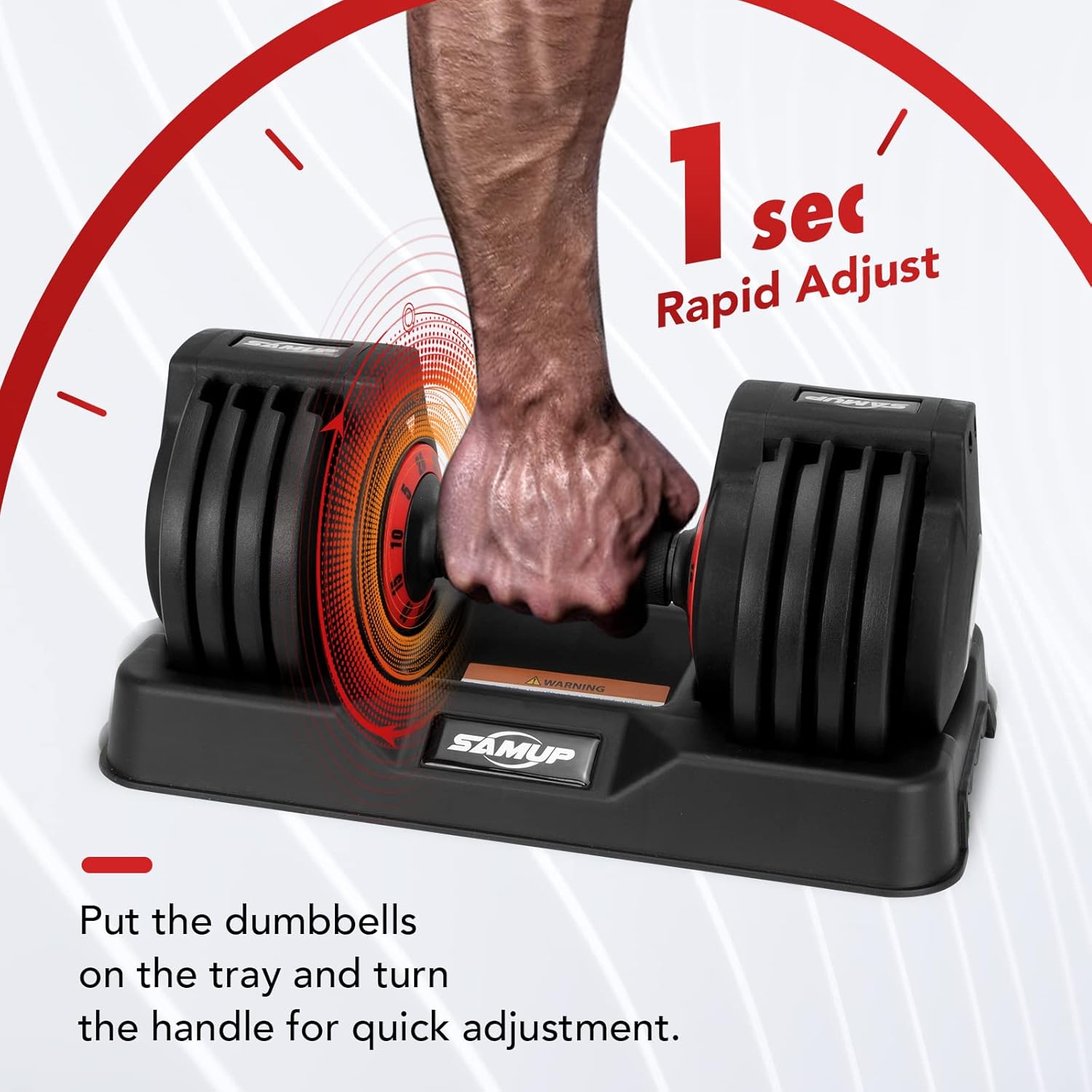 25/55 lbs Pair Adjustable Dumbbells Set, Dumbbells with Anti-Slip Metal Handle for Exercise & Fitness Fast Adjust Weight for Full Body Workout Fitness - Image 2