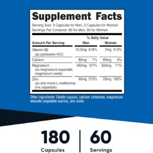 Nutricost ZMA 180 Capsules – Non-GMO and Gluten Free ZMA Supplement