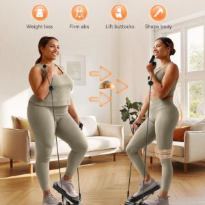 Niceday Steppers for Exercise, Stair Stepper with Resistance Bands, Mini Stepper with 300LBS Loading Capacity, Hydraulic Fitness Stepper with LCD Monitor