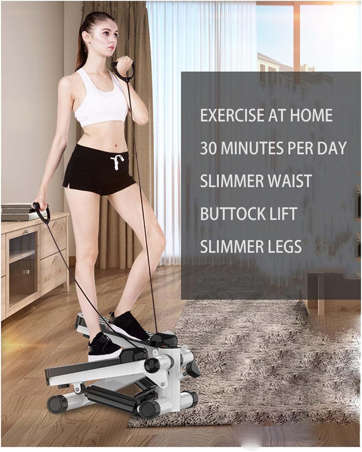 Steppers for Exercise at Home,Stair Stepper,Mini Steppers for Exercise at Home with Resistance Band,Stair Stepper for Home,Exercise Home Workout Equipment for Full Body Workout - Image 5