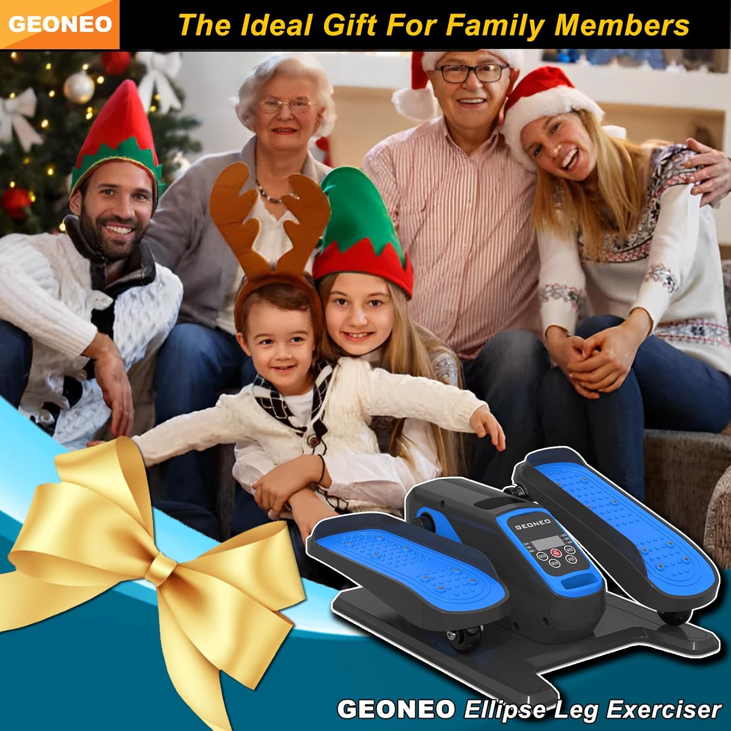 Under Desk Elliptical Machine, Electric Ellipse Leg Exerciser for Senior, Quiet and Compact Electric Seated Pedal for Home with Display Monitor, Remote Control and 12 Adjustable Speeds - Image 6